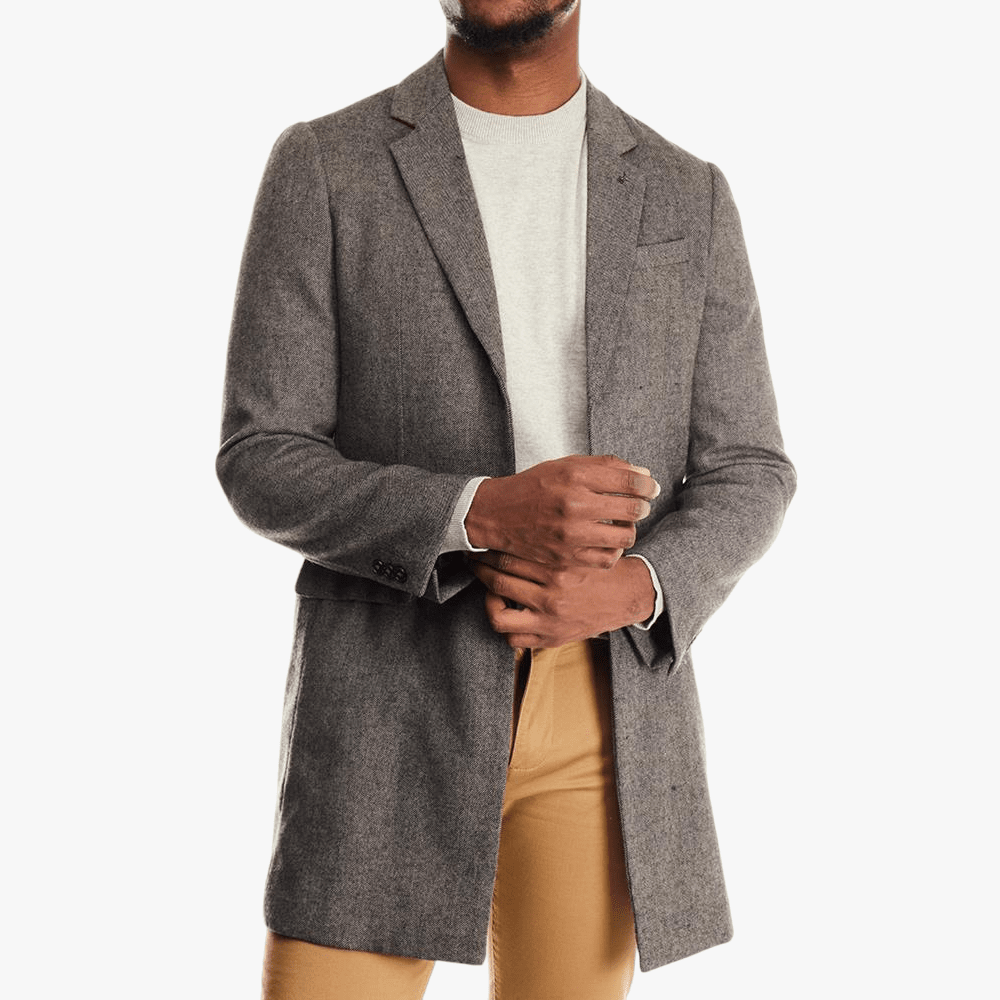 Polo Mens Textured Coat Grey | Polo