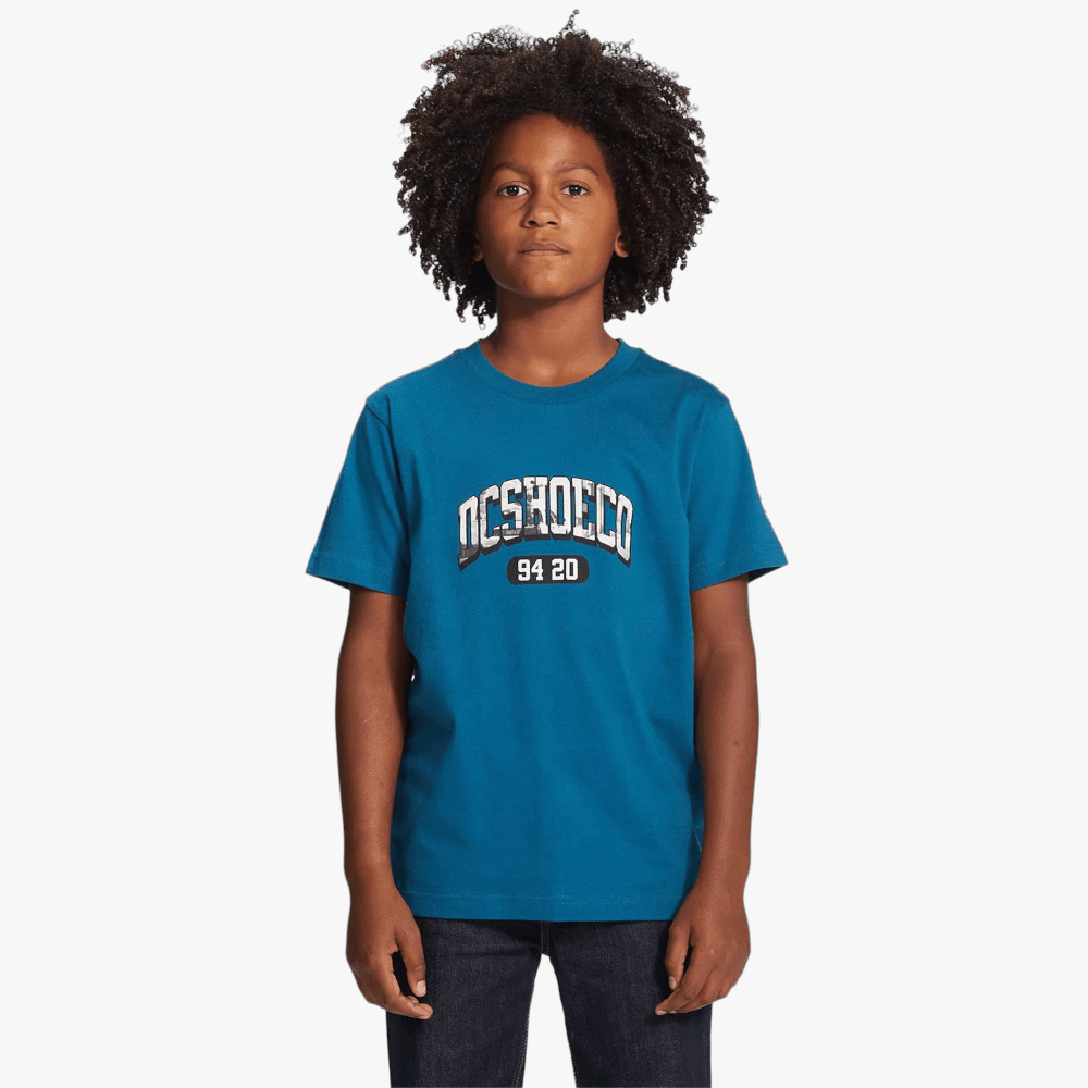 Dc Boys Blabac Short Sleeve Tee Moroccan Blue Dc