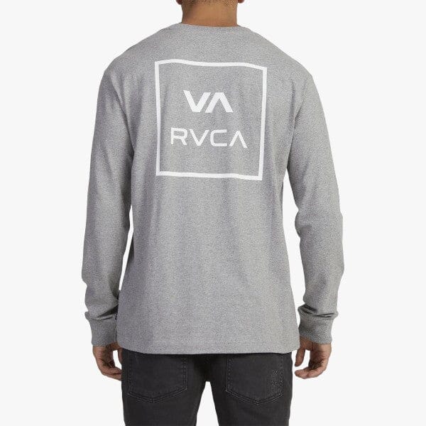Rvca Mens Va All The Way Long Sleeve Tee Grey Marle Rvca