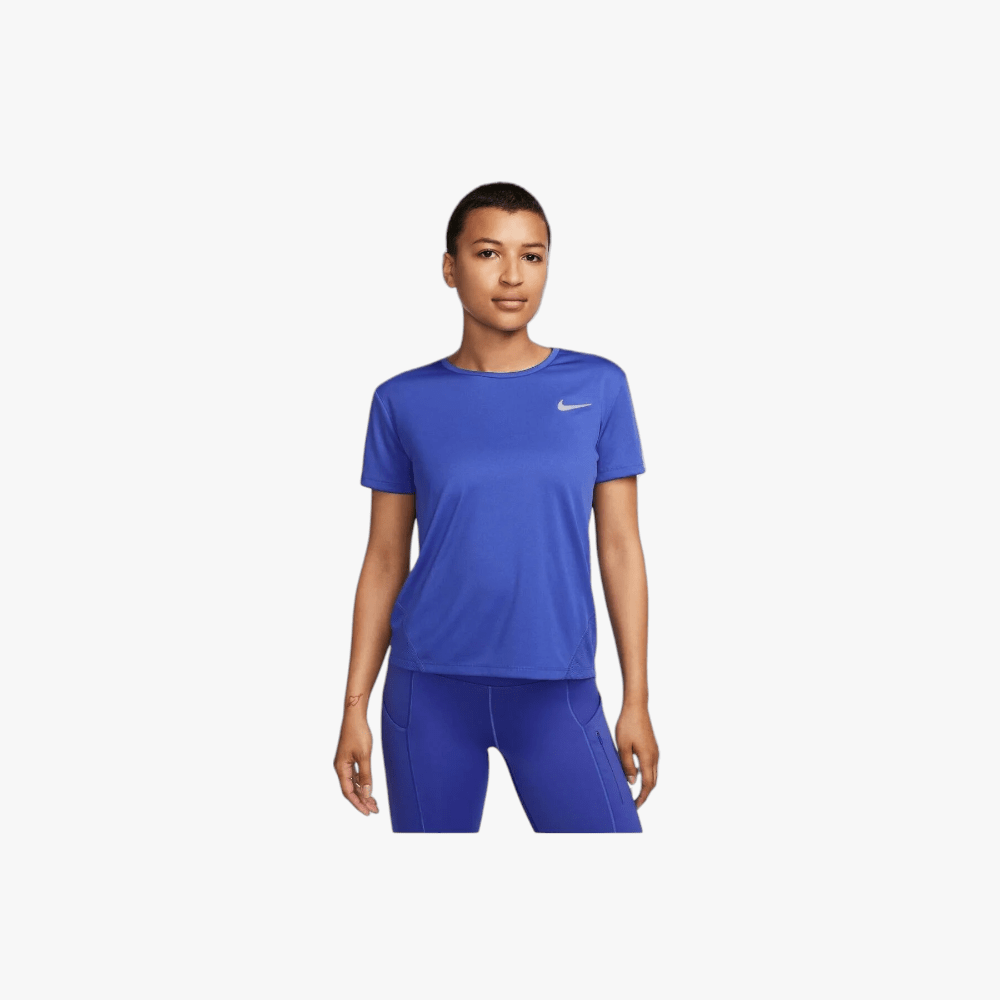 Nike Womens Miler Running Short Sleeve Tee Blue Nike