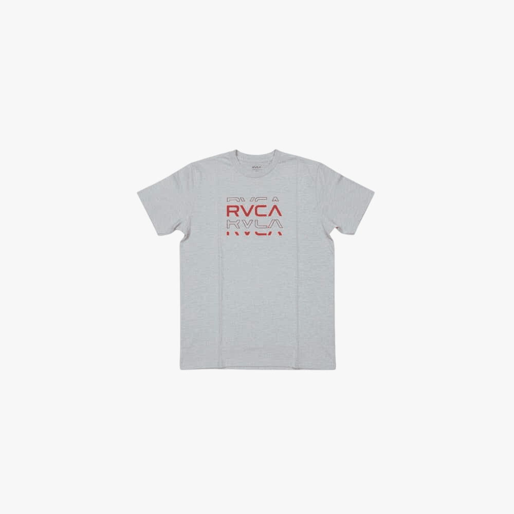 Rvca Mens Shatter Short Sleeve Tee Snow Heather Mel | Rvca