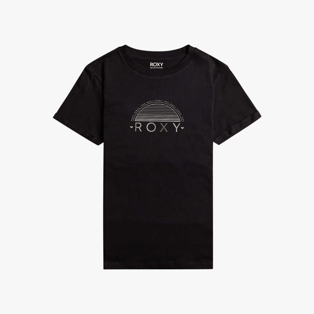 Roxy Womens Sparkle Evening Half Moon Short Sleeve Tee Anthracite | Roxy
