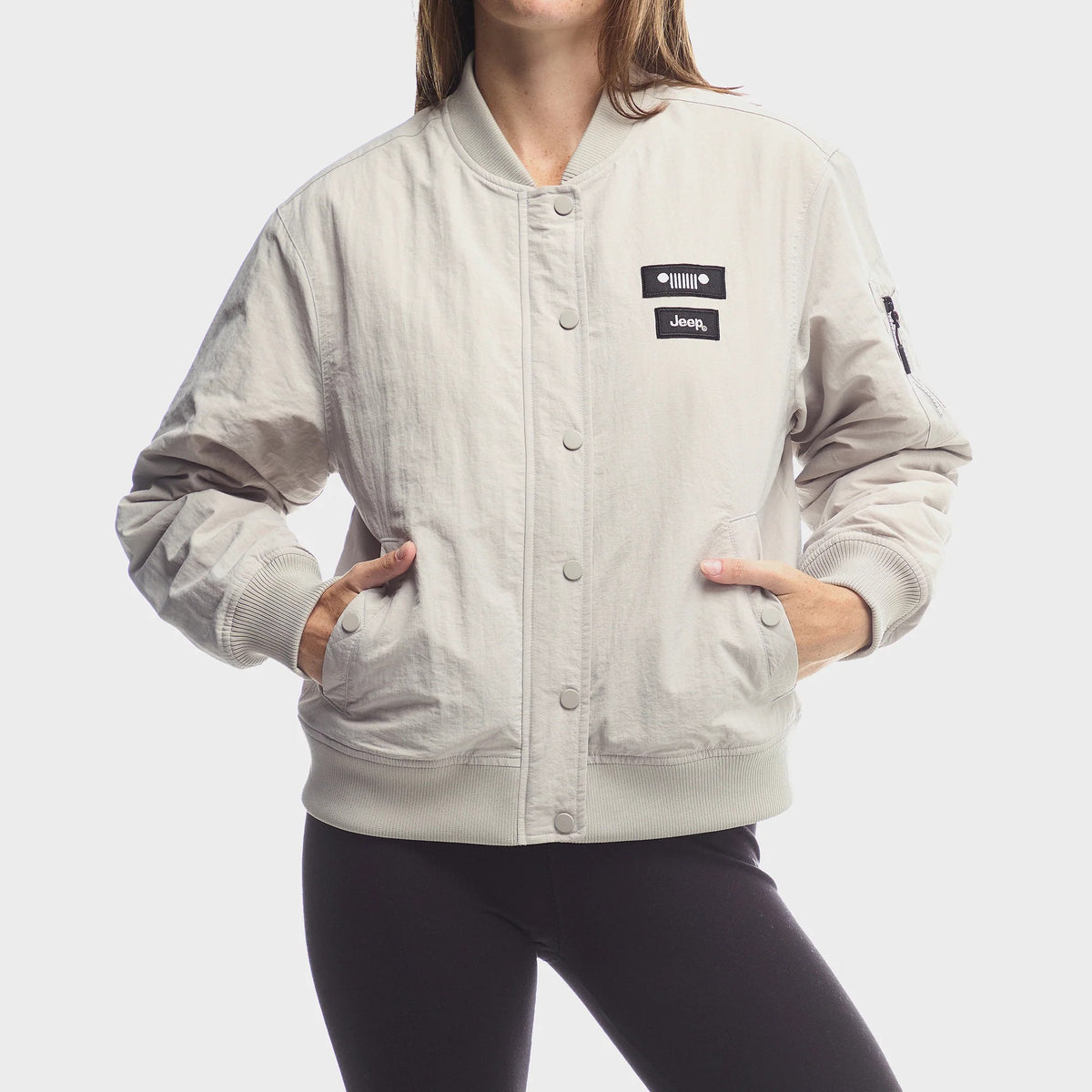 Jeep Womens Bomber Jacket Khaki
