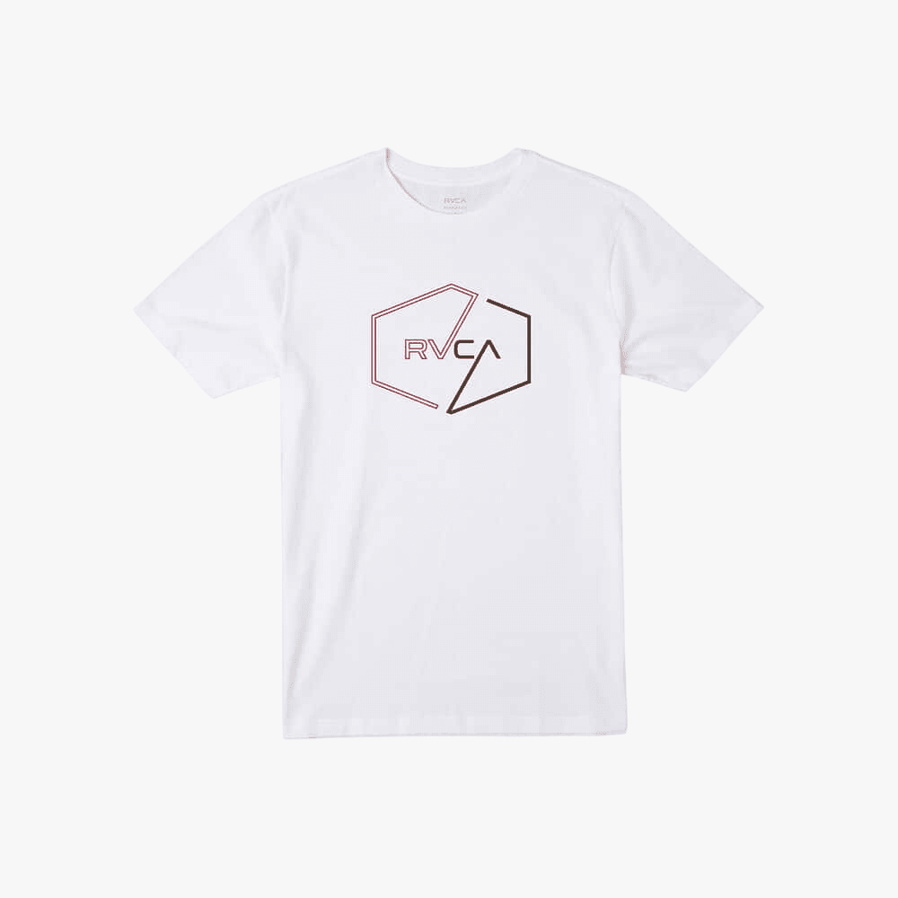 Rvca Mens Pin Hex Short Sleeve Tee White | Rvca