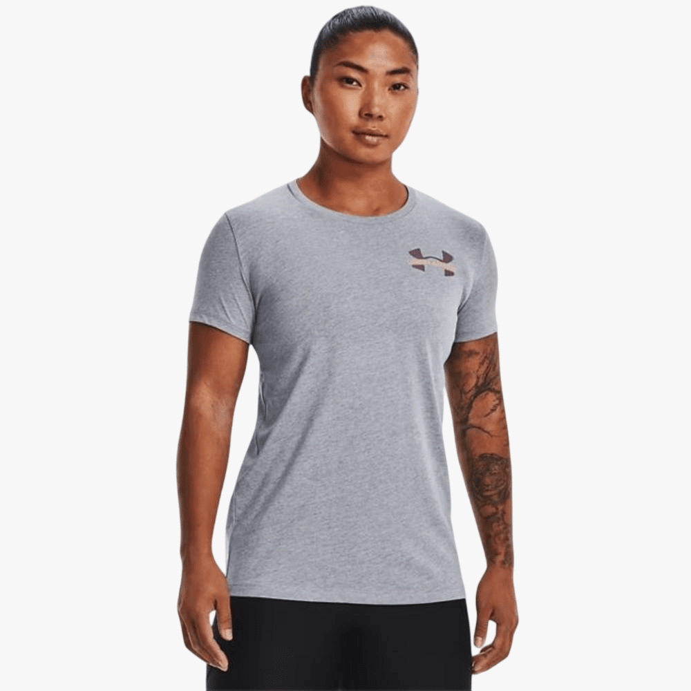Under Armour Womens Lc Logo Short Sleeve Tee 035 Grey | Under Armour