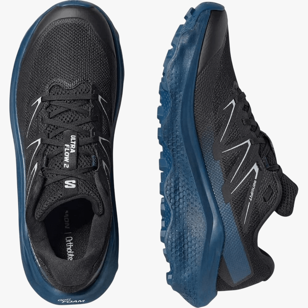 Salomon Mens Ultra Flow 2 Sneaker Black Spellbound Alloy | Salomon