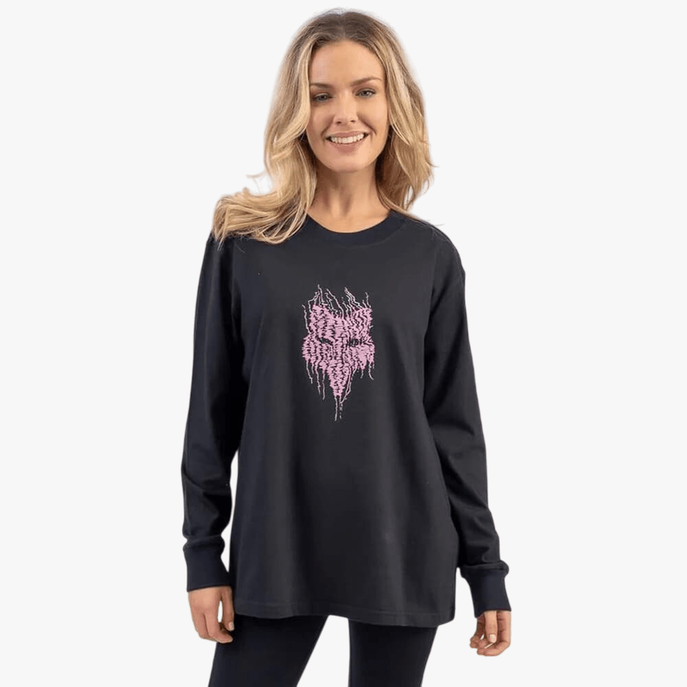 Fox Womens Tees Explore Long Sleeve Tee Black – Brands Megastore