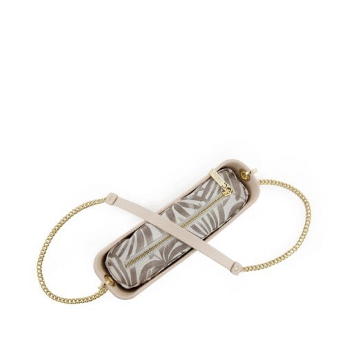 Fenn Classic Handbag Nude P101-2 Inner Gold Zip Nude Gold Chain Handle | Fenn