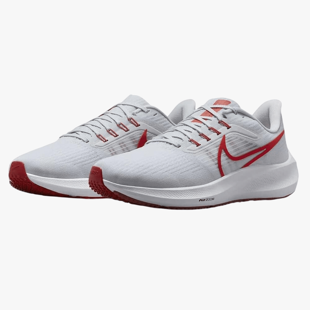 Nike Mens Air Zoom Pegasus 39 Sneaker Platinum Tint White Red | Nike
