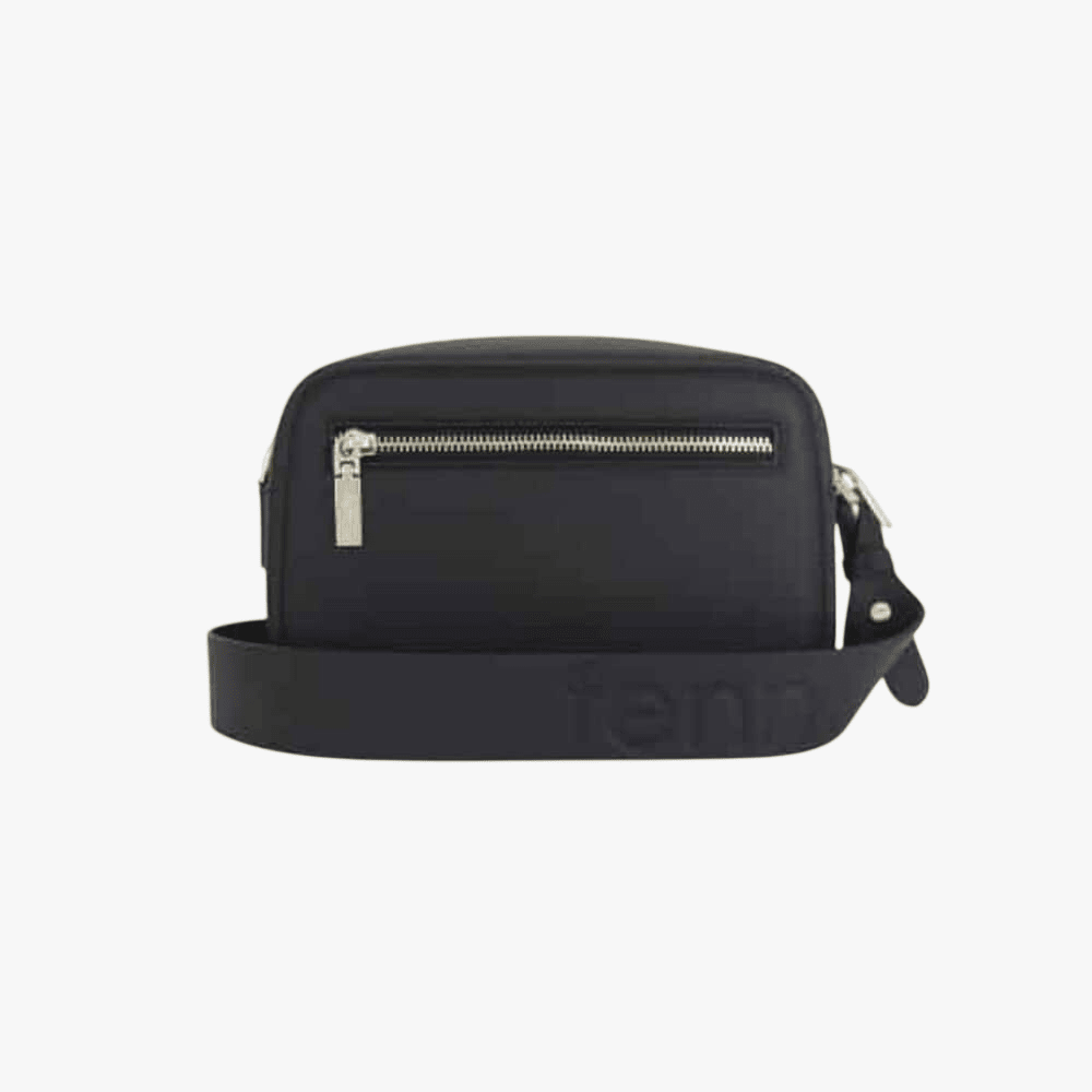 Fenn Black Gold Zip Crossbody Bag | Fenn