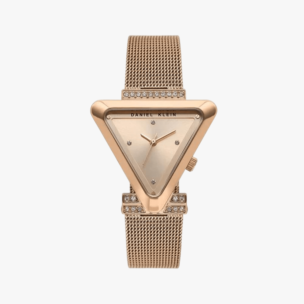 Daniel Klein Womens Rose Gold Mesh Strap Watch | Daniel Klein