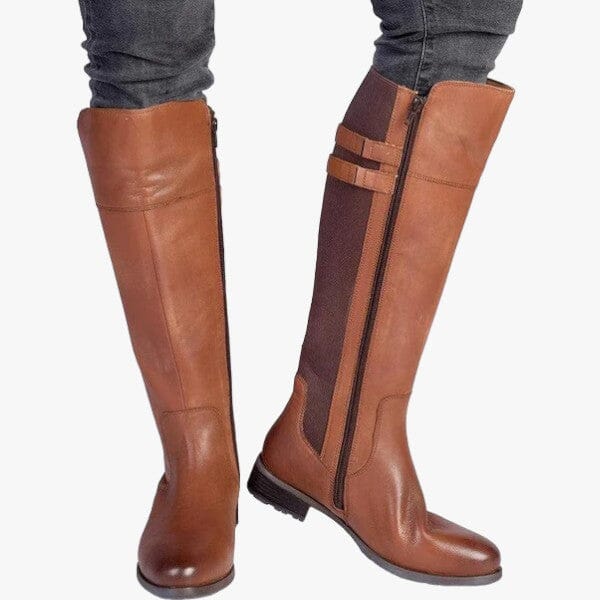 Hush Puppies Ladies Arla Burnished Tan Sheep Crust Leather Boot | Hush Puppies