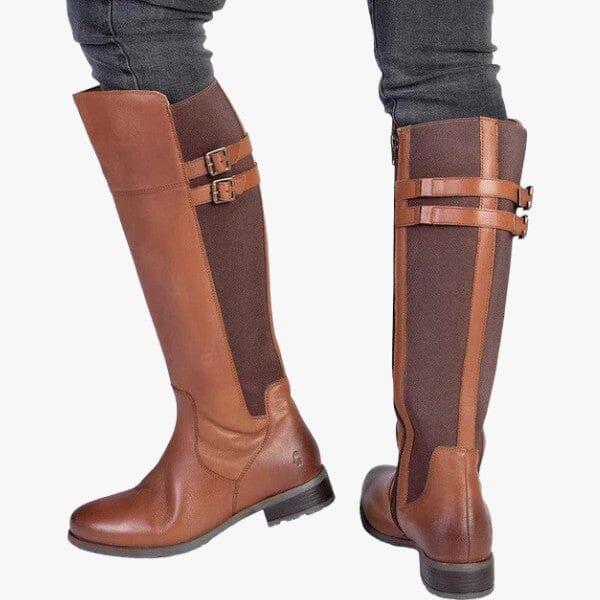 Hush Puppies Ladies Arla Burnished Tan Sheep Crust Leather Boot | Hush Puppies