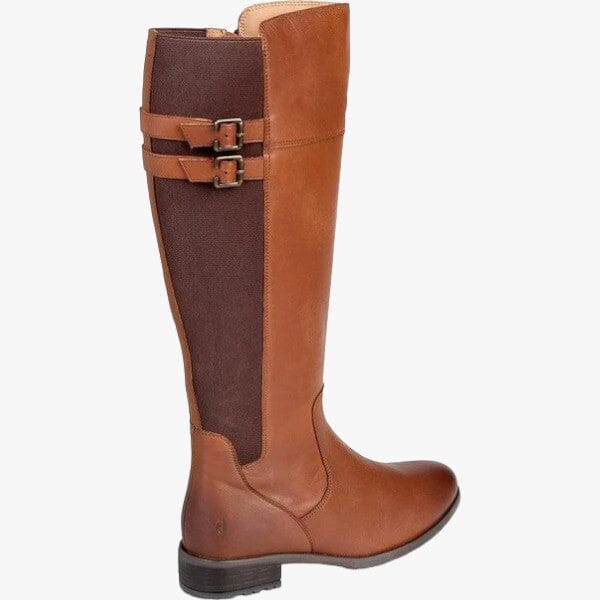 Hush Puppies Ladies Arla Burnished Tan Sheep Crust Leather Boot | Hush Puppies