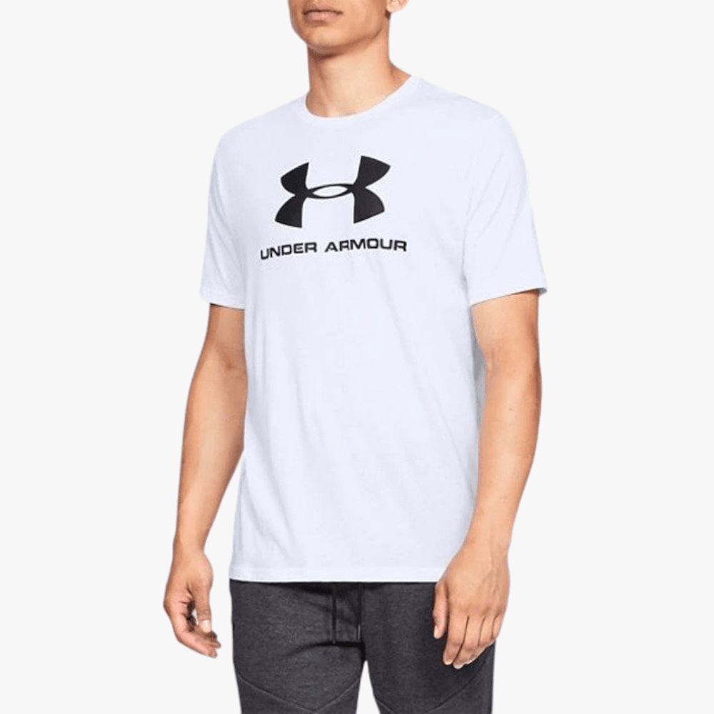Under Armour Mens Sportstyle Logo Short Sleeve Tee White Under Armour