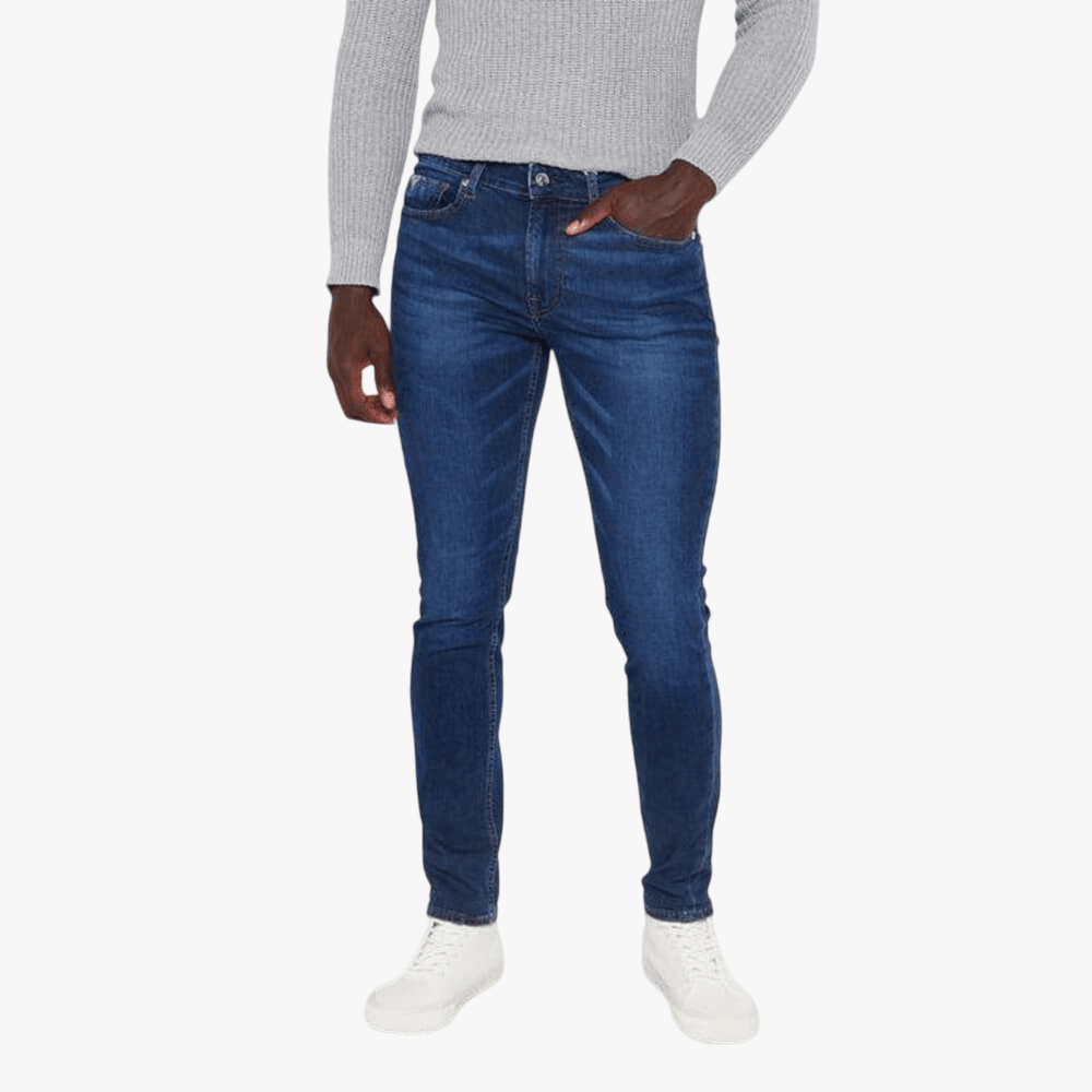 Guess Mens Vera Eco Skinny Dark Wash Jeans Guess