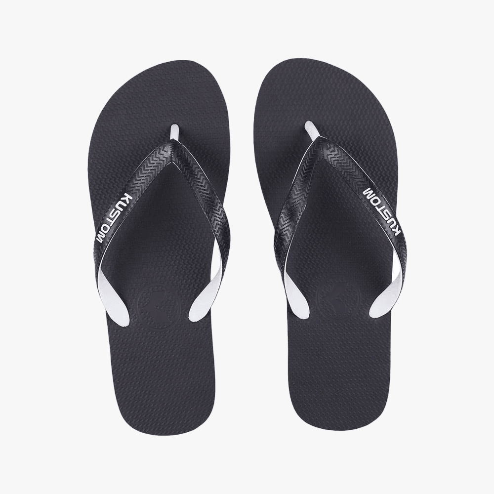 Kustom Mens Blend Base Sandal Black White | Kustom