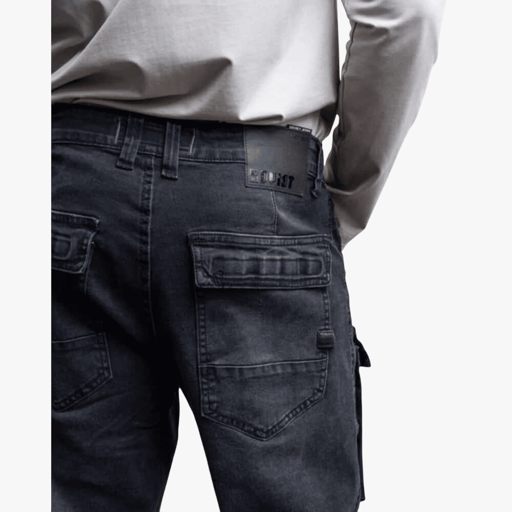 Soviet Mens Gunner Cargo Pocket Jeans Black | Soviet