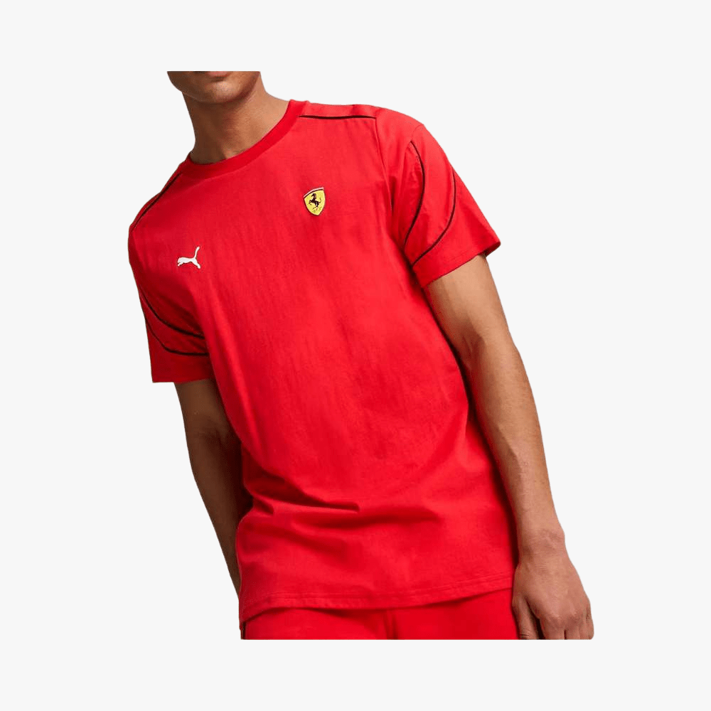 Puma Mens Ferrari Race Mt7 Short Sleeve Tee Rosso Red | Puma