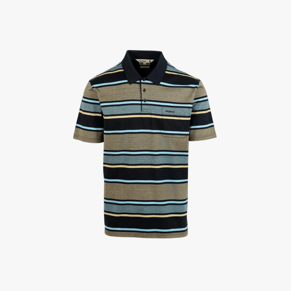 Pringle Mens Donald Mercerised Short Sleeve Golfer Navy | Pringle