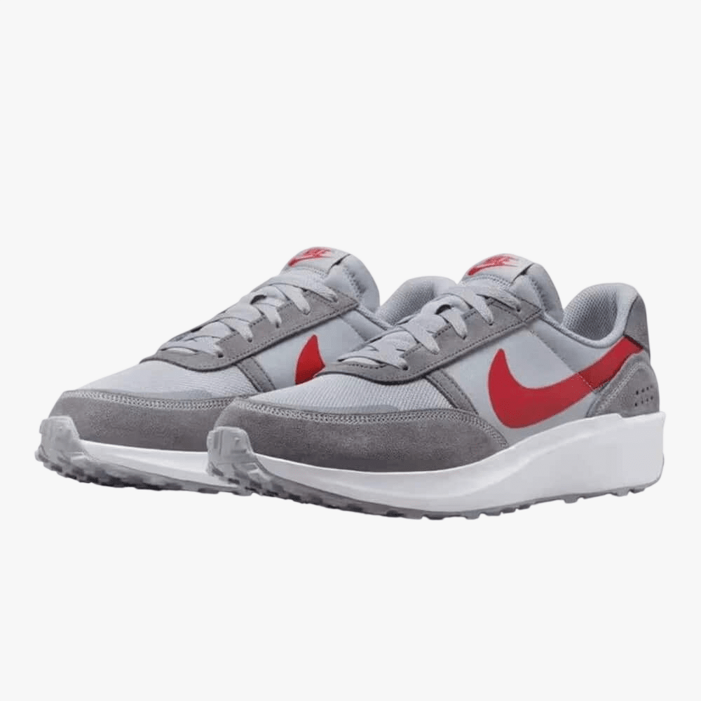 Nike Mens Waffle Sneaker Wolf Grey Red | Nike