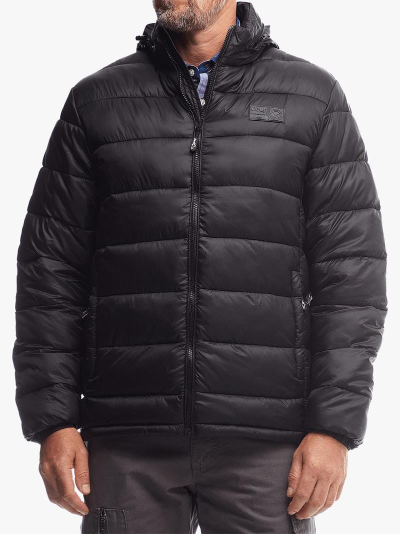 Jeep Mens Core Puffer Jacket Black | Jeep