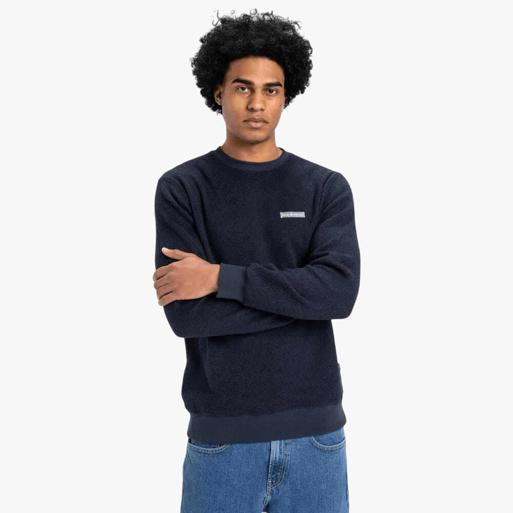 Quiksilver Mens Keller Crew Sweater Dark Navy Heather | Quiksilver