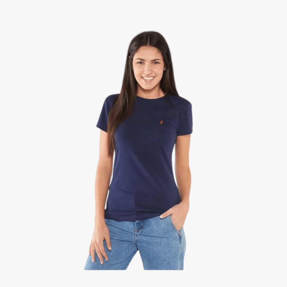 Polo Womens Allie Small Pony Stretch Short Sleeve Tee Navy Polo