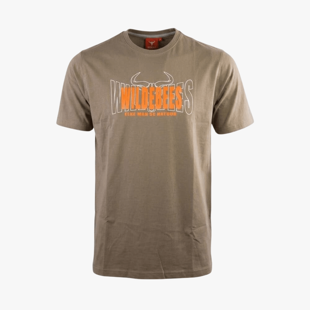 Wildebees Mens Arched Logo Tee Moss | Wildebees