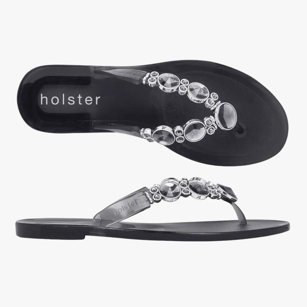 Holster Womens Embellish Sandal Clear Graphite | Holster