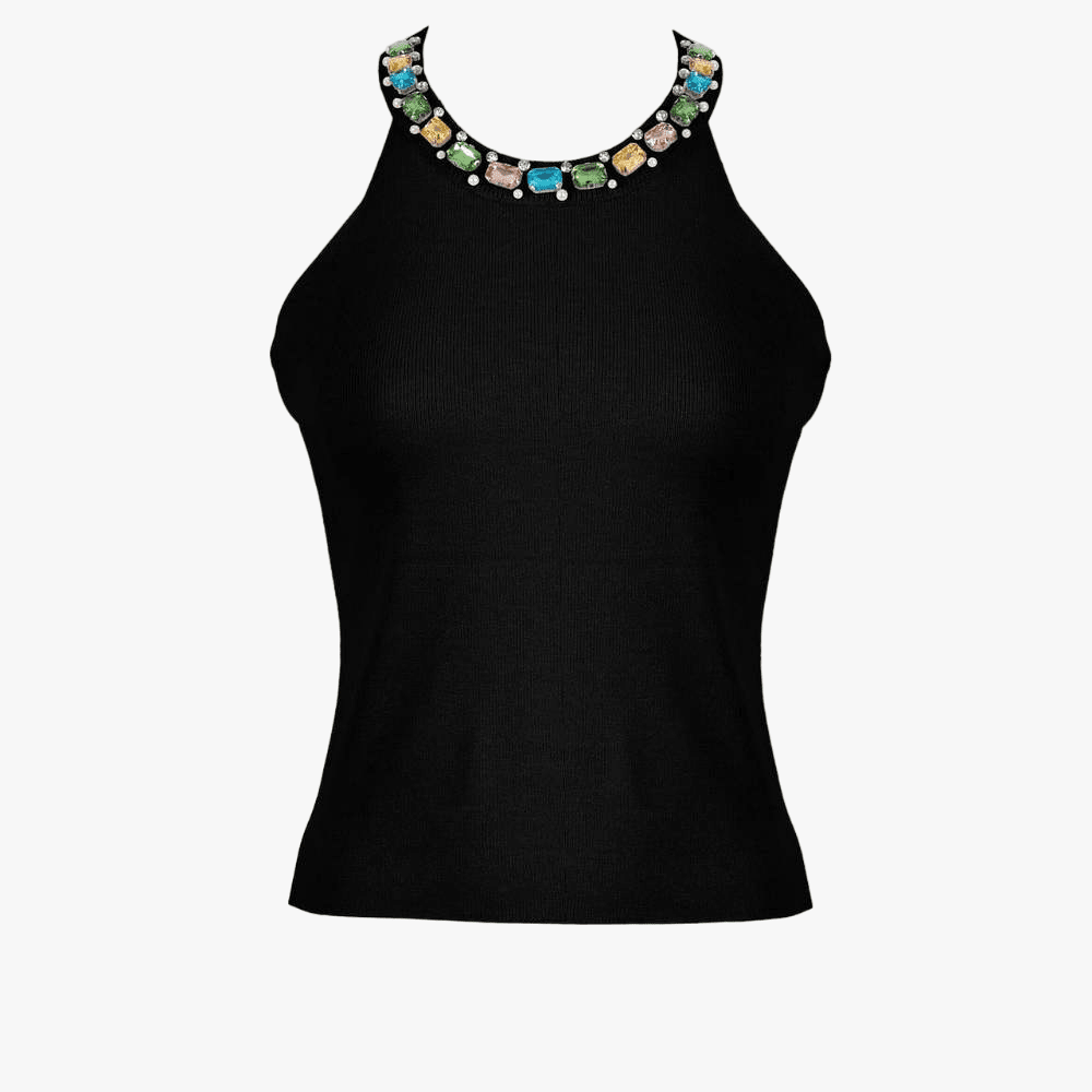 Sissy Boy Bling Knitted Vest Black | Sissy Boy