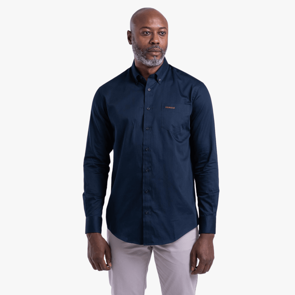Pringle Mens Classic Long Sleeve Shirt Navy | Pringle