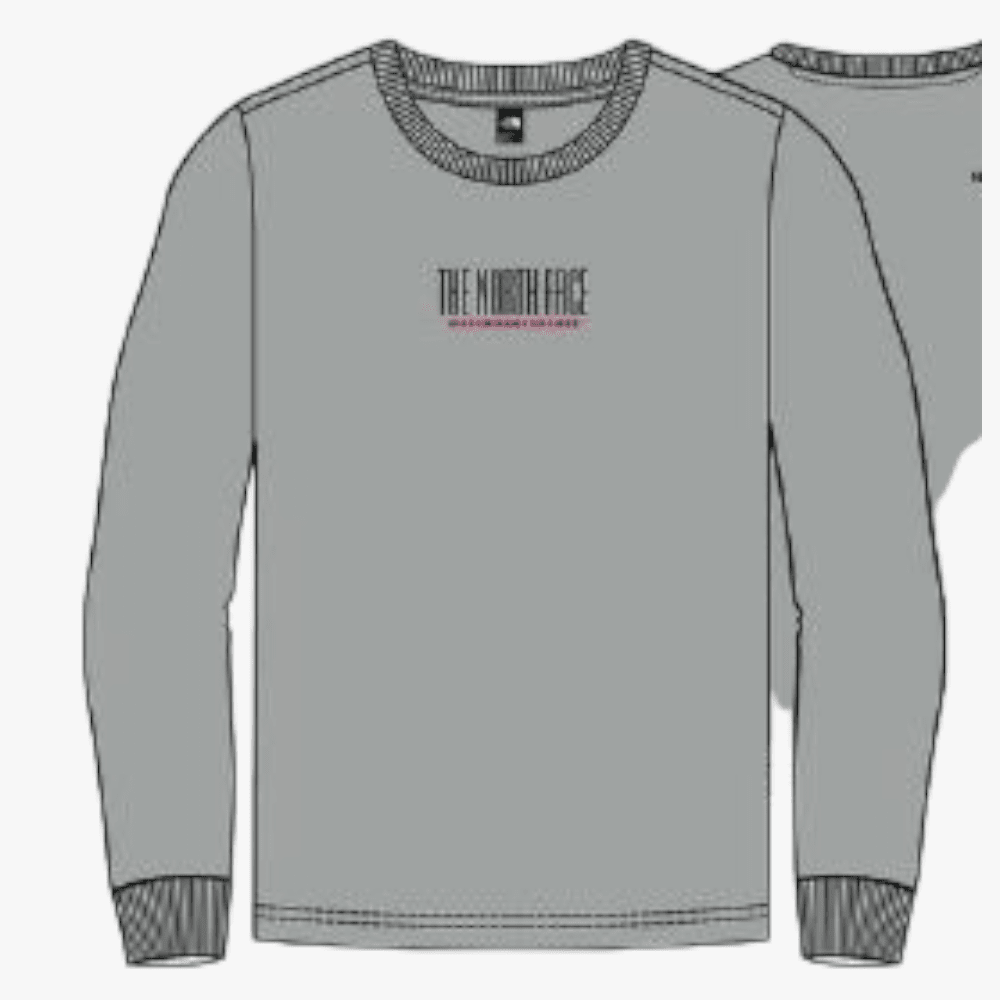 The North Face Mens Est 1966 Long Sleeve Tee High Rise Grey The North Face