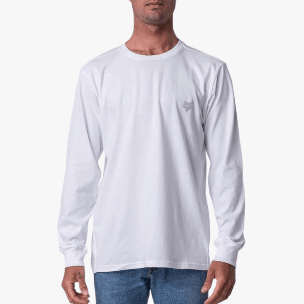 Fox Mens Axion Long Sleeve Tee White | Fox