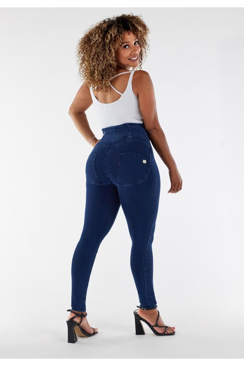 Freddy Womens Dark Blue Blue Stitch Curvy High Waist Long Length Jean | Freddy