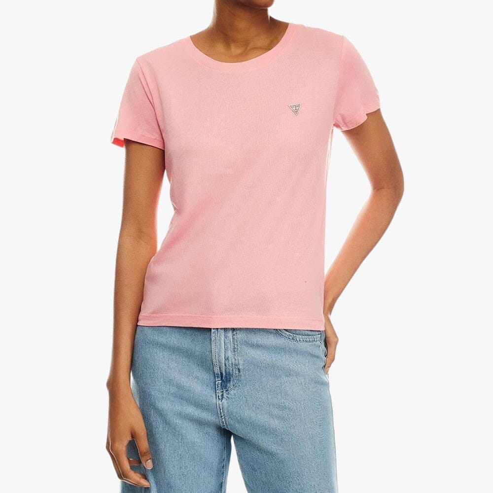 Guess Womens Logo Baby Short Sleeve Tee Love Song Pink | Guess