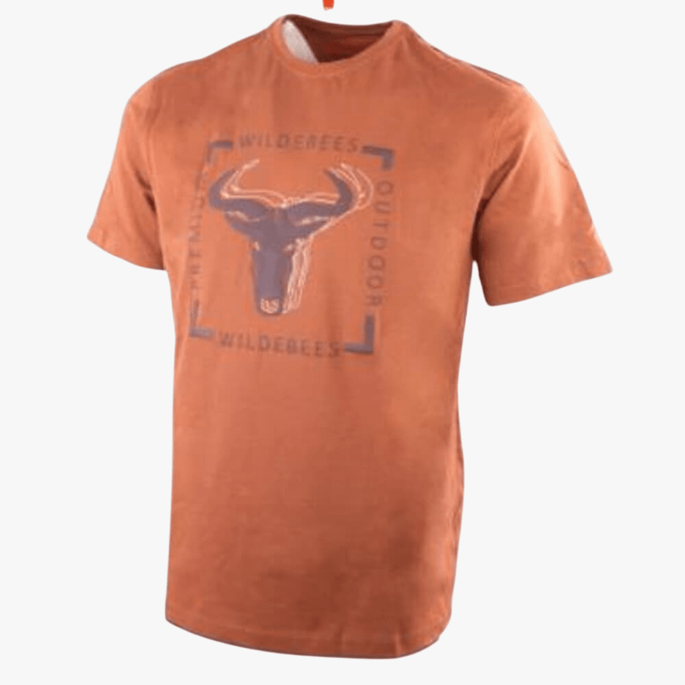 Wildebees Mens Framed Stagger Logo Short Sleeve Arrowwood | Wildebees