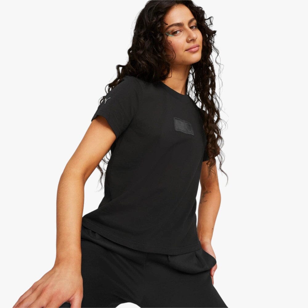 Puma Womens Ferrari Style Short Sleeve Tee Black | Puma