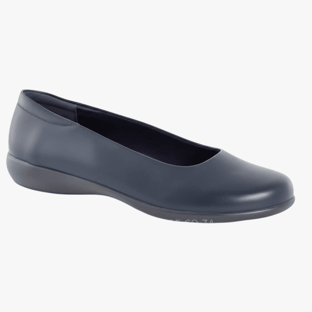 Greencross Womens Flat Slip On Pump Navy | Greencross