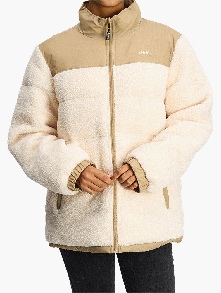 Jeep Womens Shero Reversable Puffer Jacket Dune