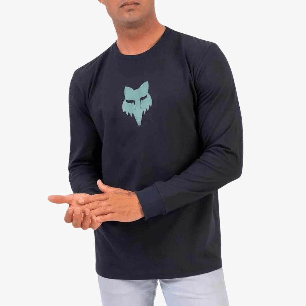 Fox Mens Head Original Long Sleeve Tee Black | Fox