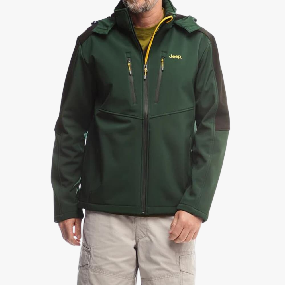 Jeep Mens Supporters Softshell Jacket Green