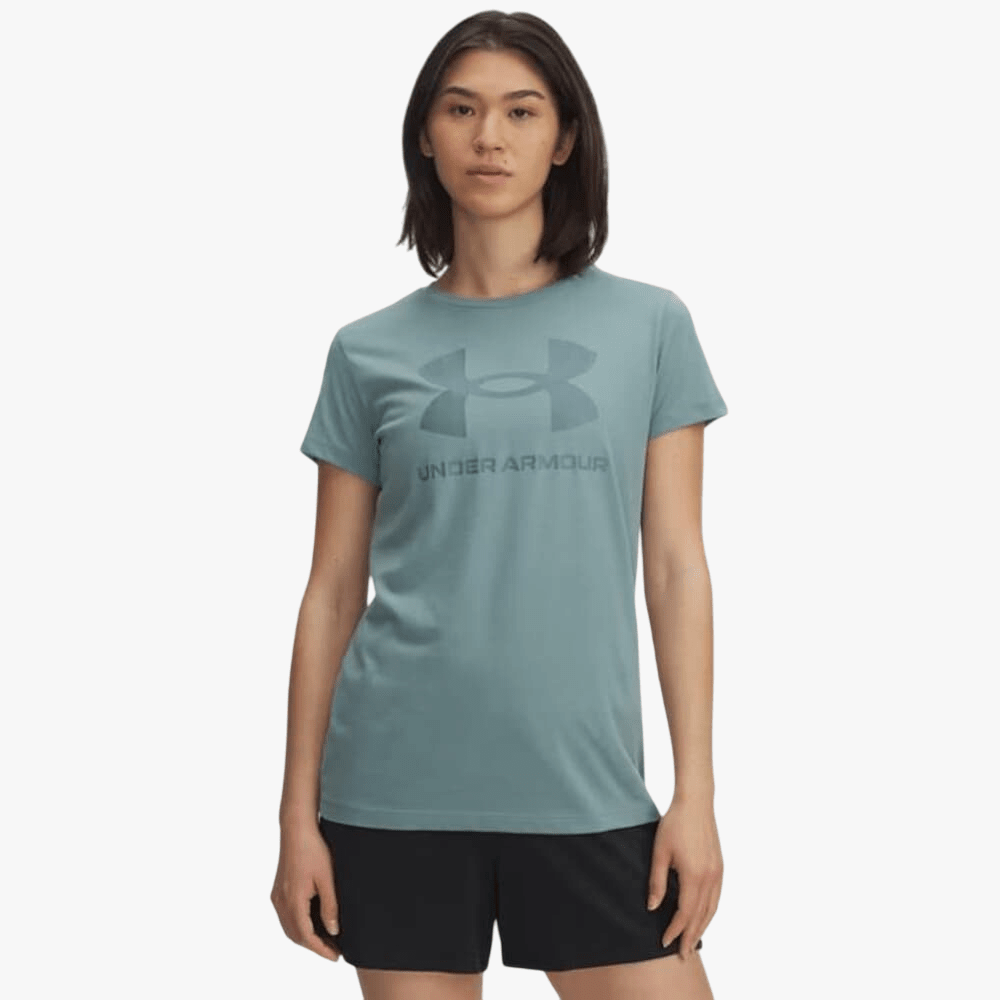 Under Armour Womens Sportstyle Graphic Short Sleeve 323 Jasper Blue | Under Armour