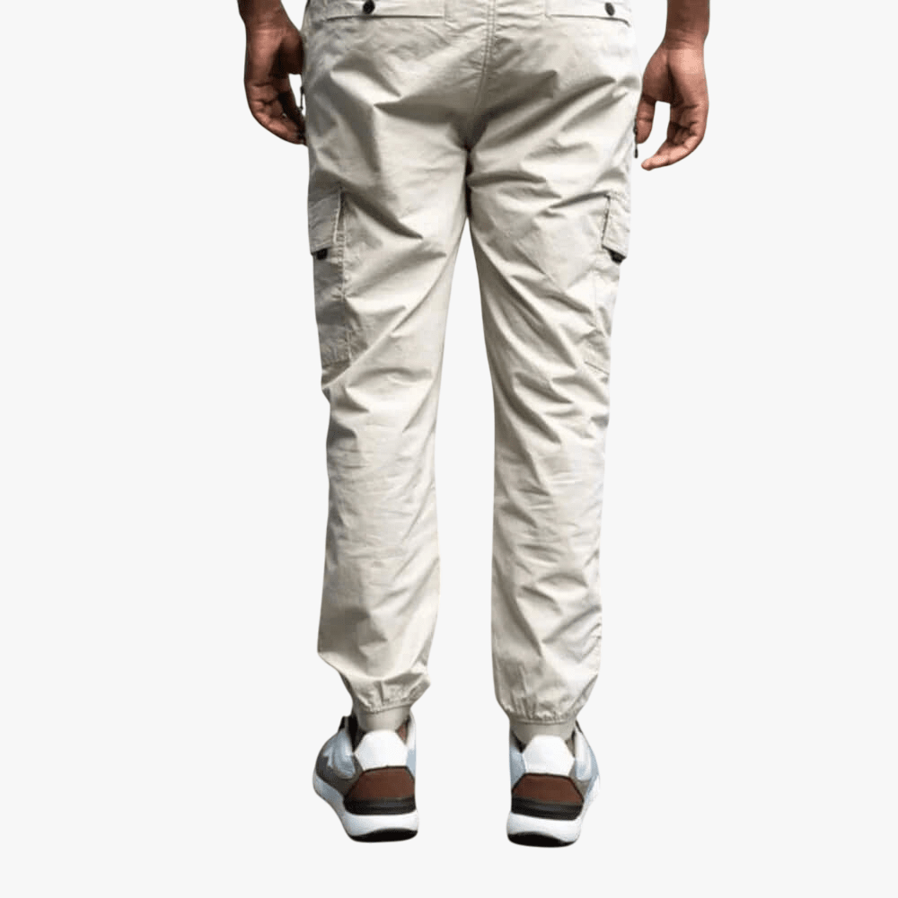Soviet Mens Thunderbolt Elasticated Cargo Pants Stone | Soviet