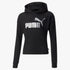 Puma Girls Ess+ Logo Cropped Hoodie Black Puma