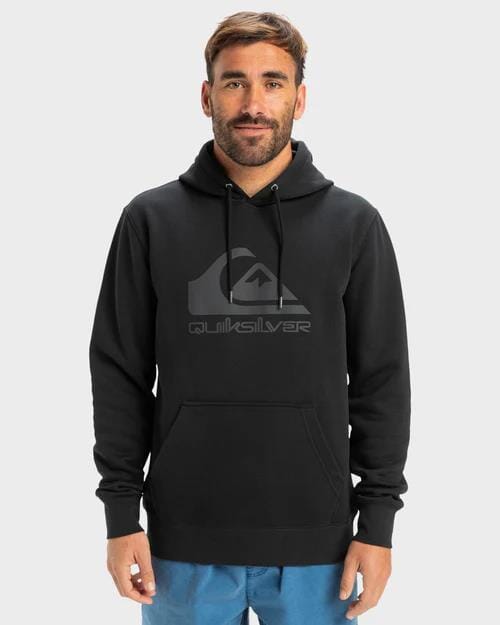 Quiksilver Mens Comp Logo Pullover Hoody Black | Quiksilver
