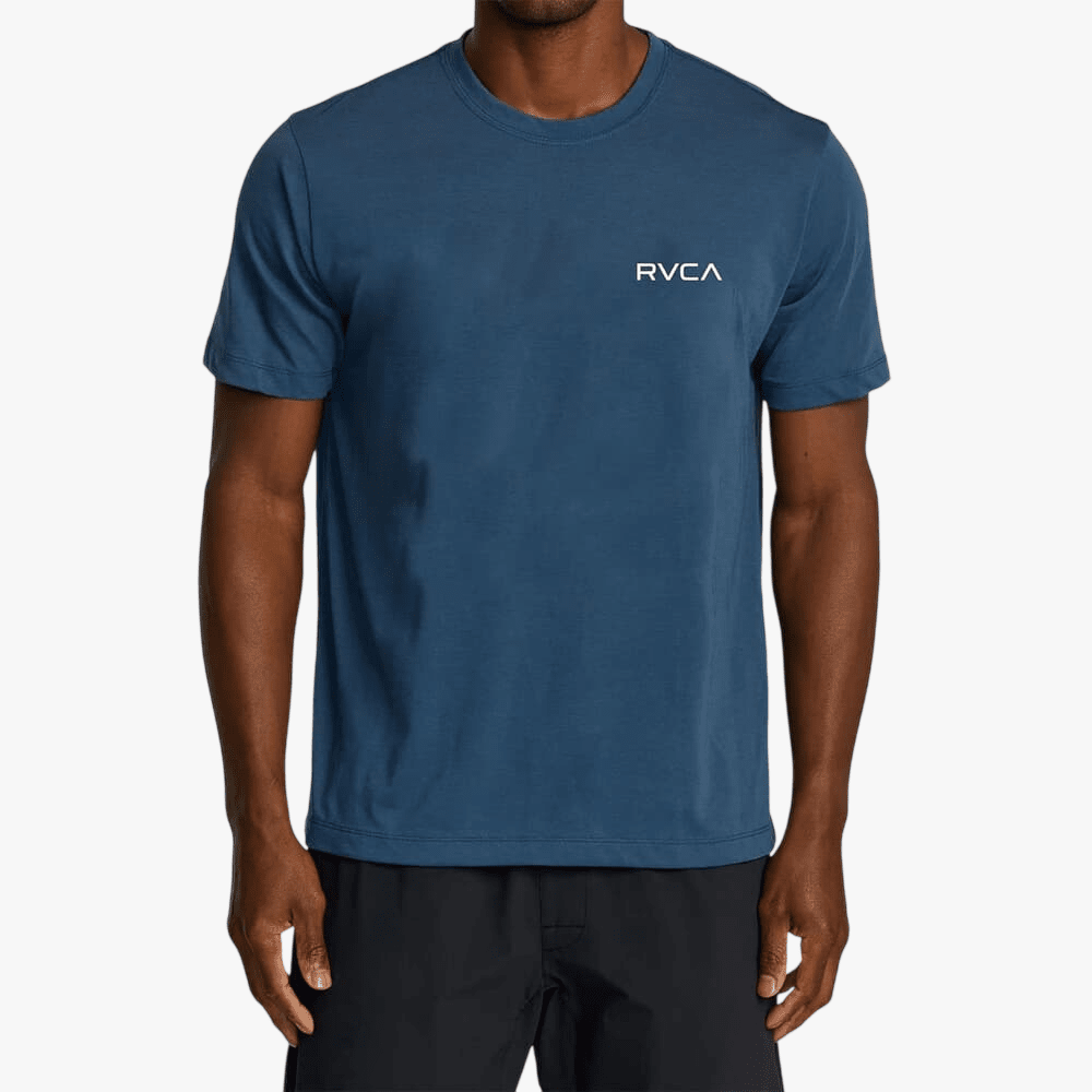 Rvca Mens Small Rvca Essential Short Sleeve Tee Moody Blue | Rvca