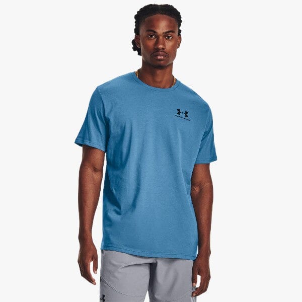 Under Armour Boys Sport style Left Chest Short Sleeve Tee 466 Blue | Under Armour