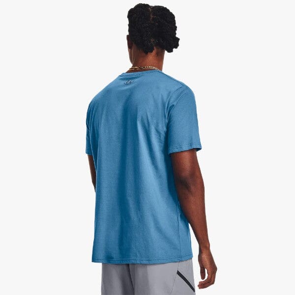 Under Armour Boys Sport style Left Chest Short Sleeve Tee 466 Blue | Under Armour