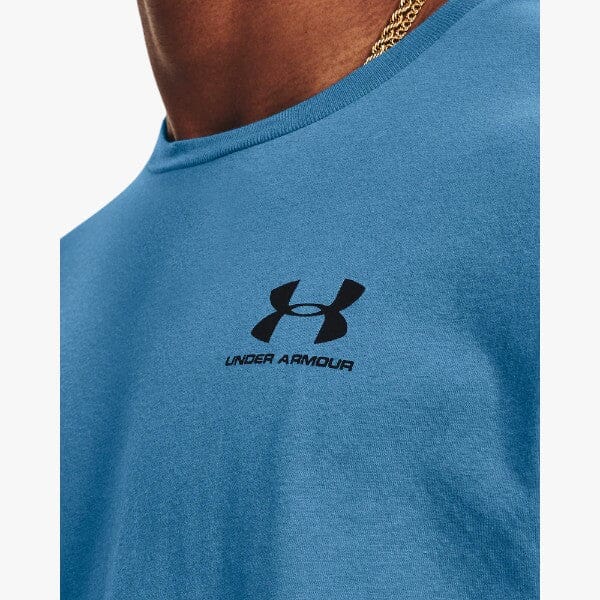 Under Armour Boys Sport style Left Chest Short Sleeve Tee 466 Blue | Under Armour